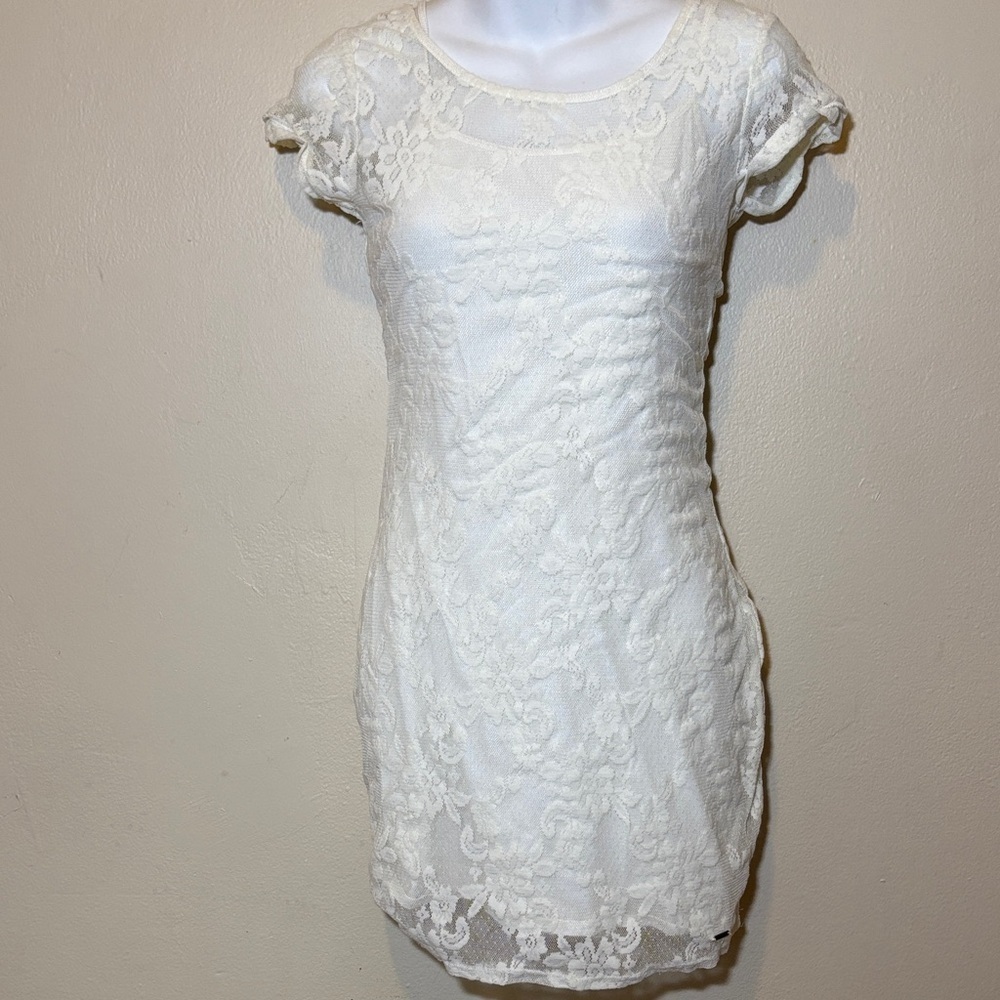 Hollister White Lace Mini Dress